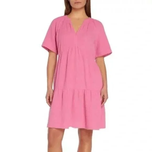gap cotton gauze dress Women's Cotton Gauze Drop-Waist Shirtdress by Gap True Black Tall Size S